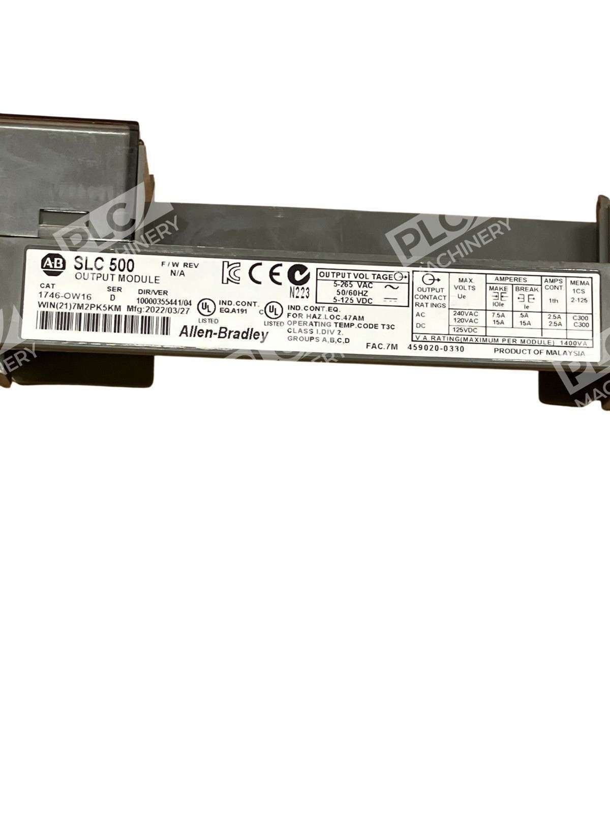 Allen Bradley AB Output Module W/O Circuit Board Card 1746-OW16 /D - Image 3