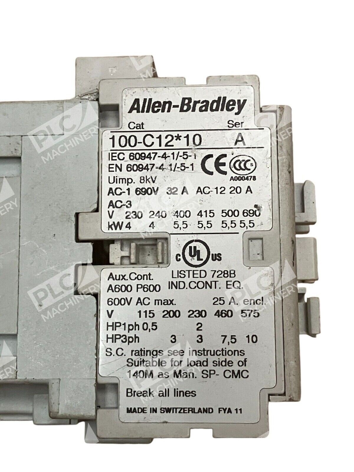 Allen Bradley Contactor 100-C12*10 /A - Image 3