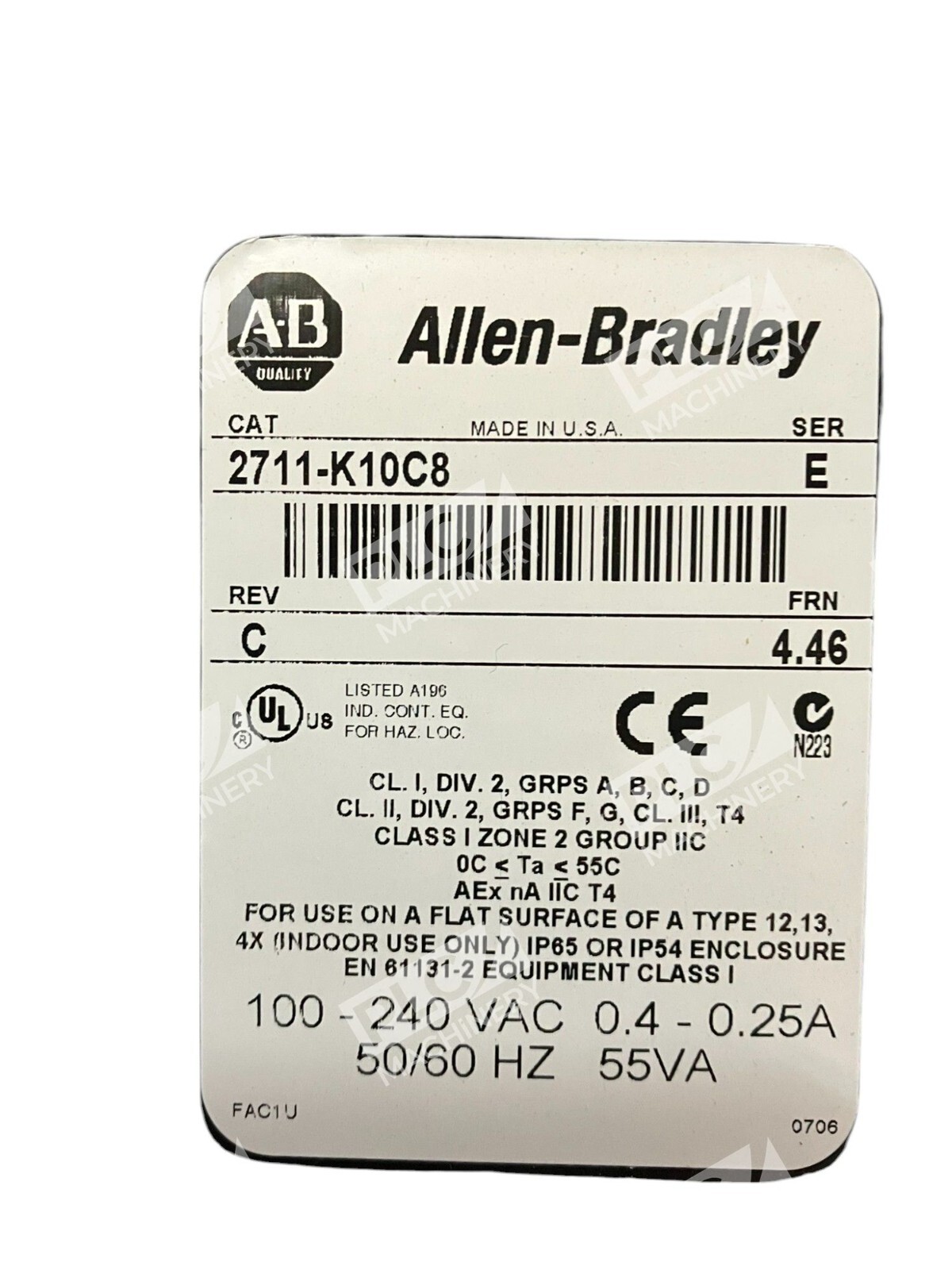 Allen Bradley Panelview 1000 Operator Interface 2711-K10C8 /E - Image 3