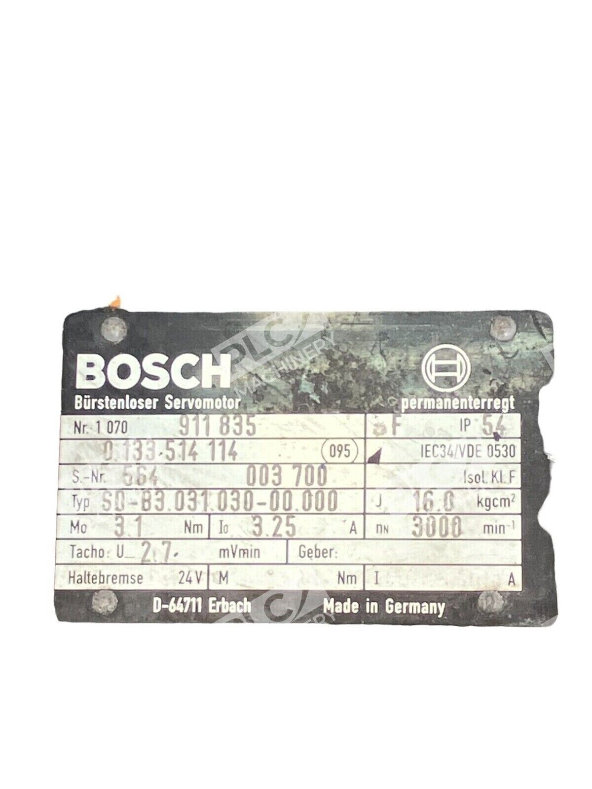 Bosch SD-B3.031.030-00.00 Servo Motor - Image 3