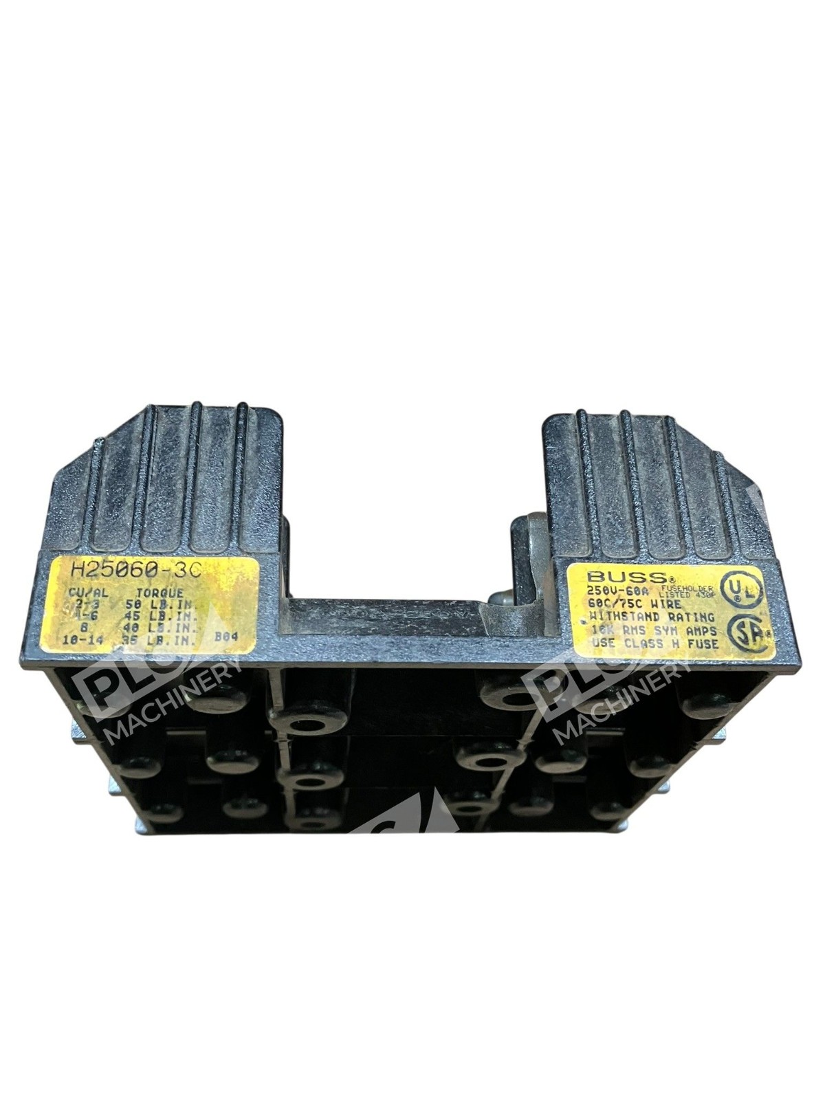 Bussmann H25060-3C 3-Pole Fuse Block Holder 250VAC 60A Industrial - Image 5