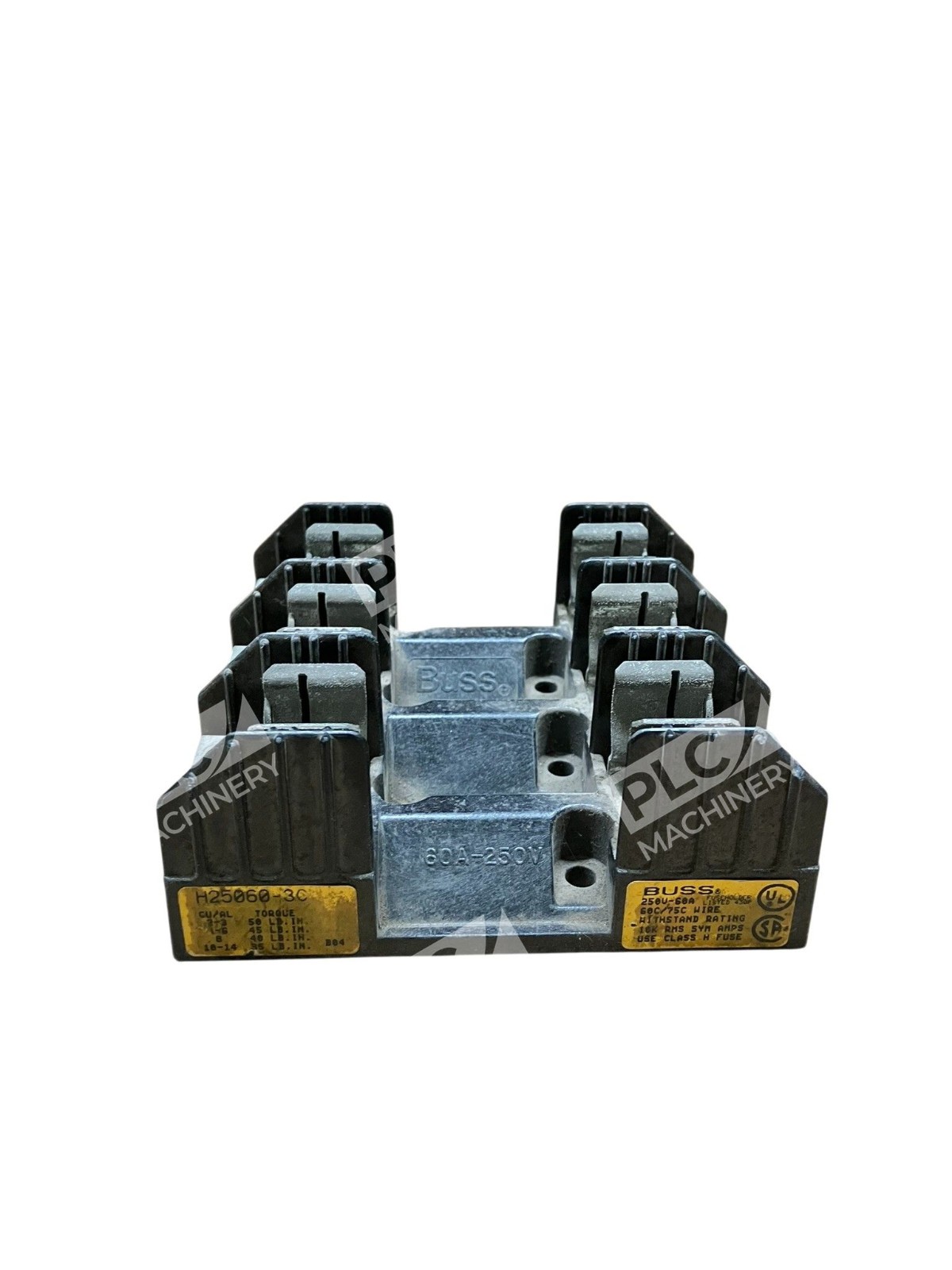 Bussmann H25060-3C 3-Pole Fuse Block Holder 250VAC 60A Industrial