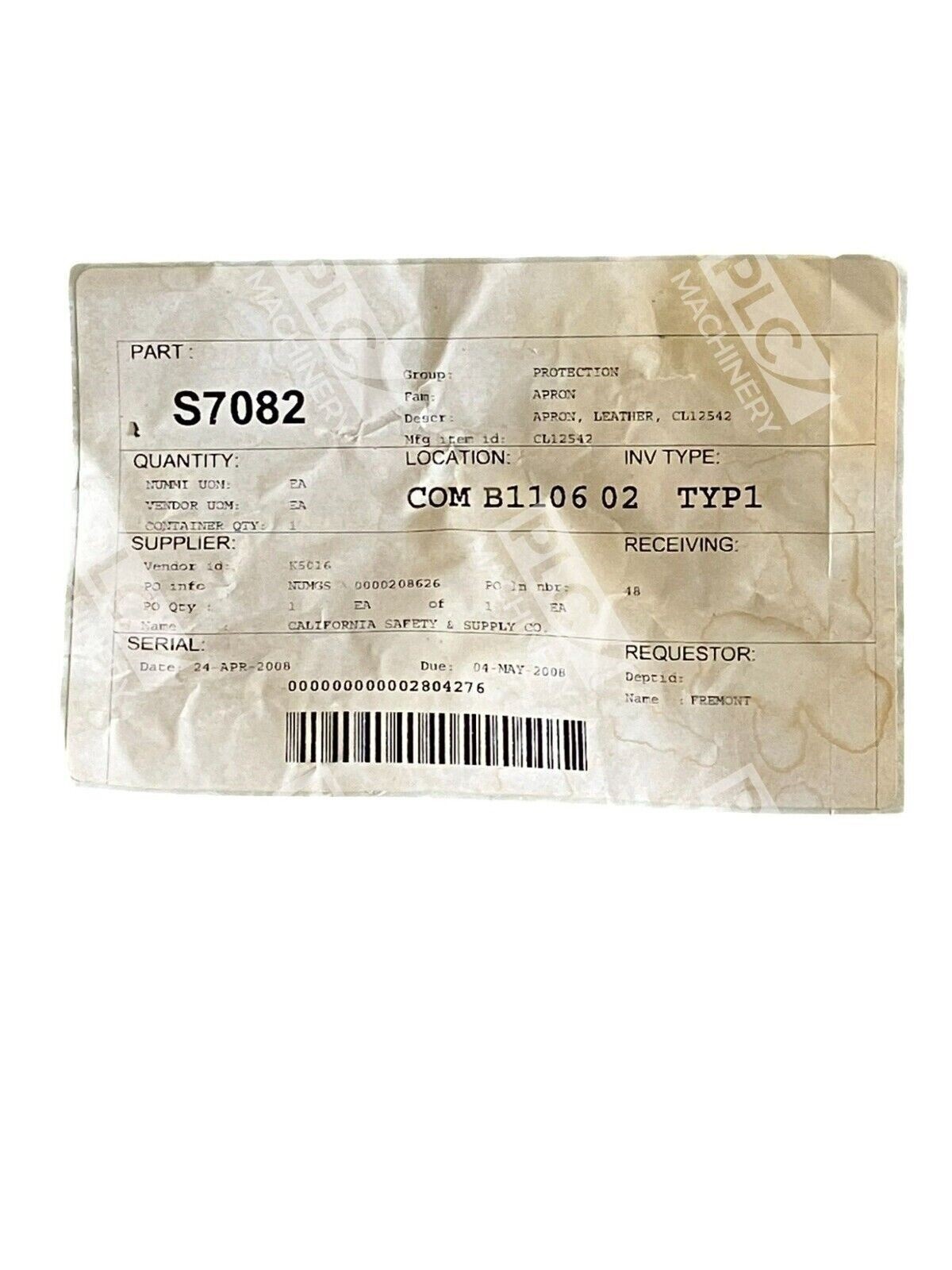 California Safety & Supply S7082 CL12542 leather apron - Image 3