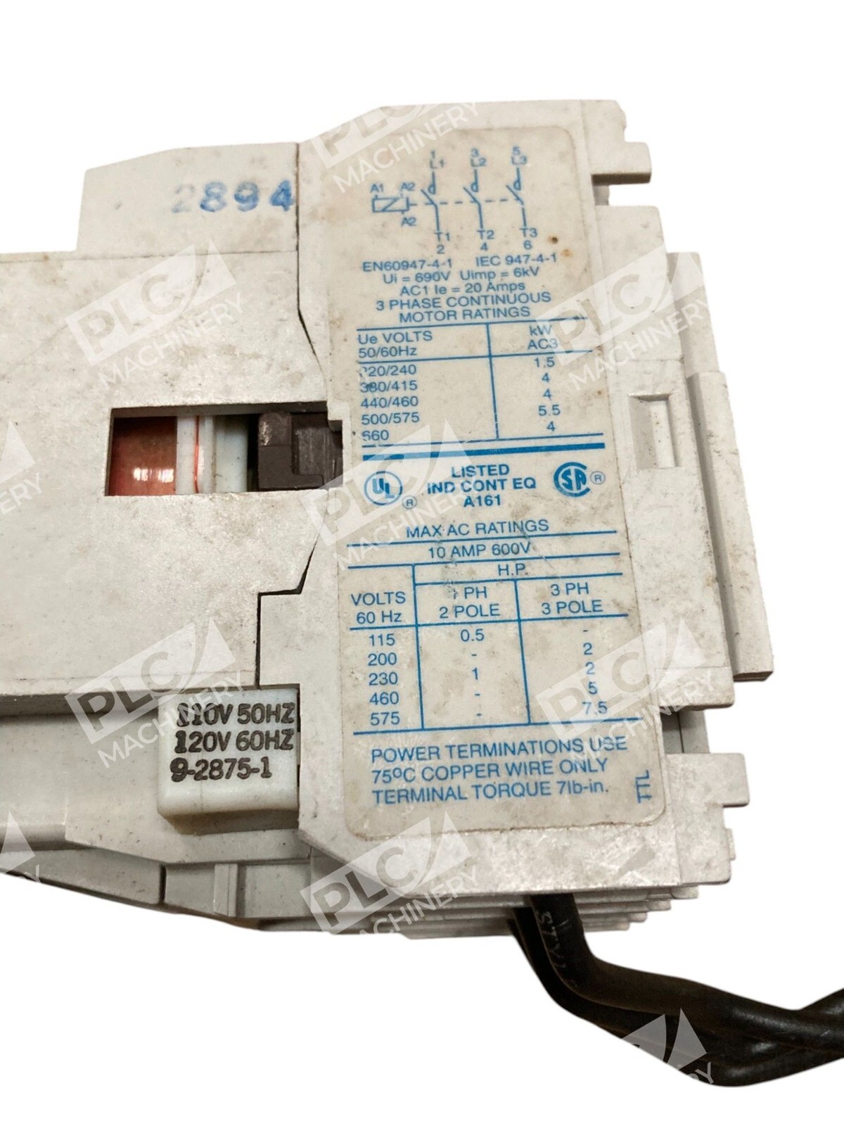 Cutler Hammer Eaton 20A 690V 3 Phase Continuous Motor Ratings CE15CNS3 - Image 5