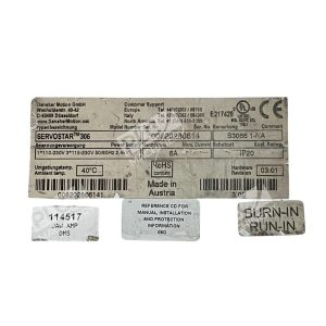 Danaher Motion GmbH S3066 1 NA Servostar306 Servostar 306 227034841519