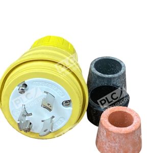 Daniel Woodhead LP 30A 250V Yellow Rubber Watertite Plug 1301470074 226809540689