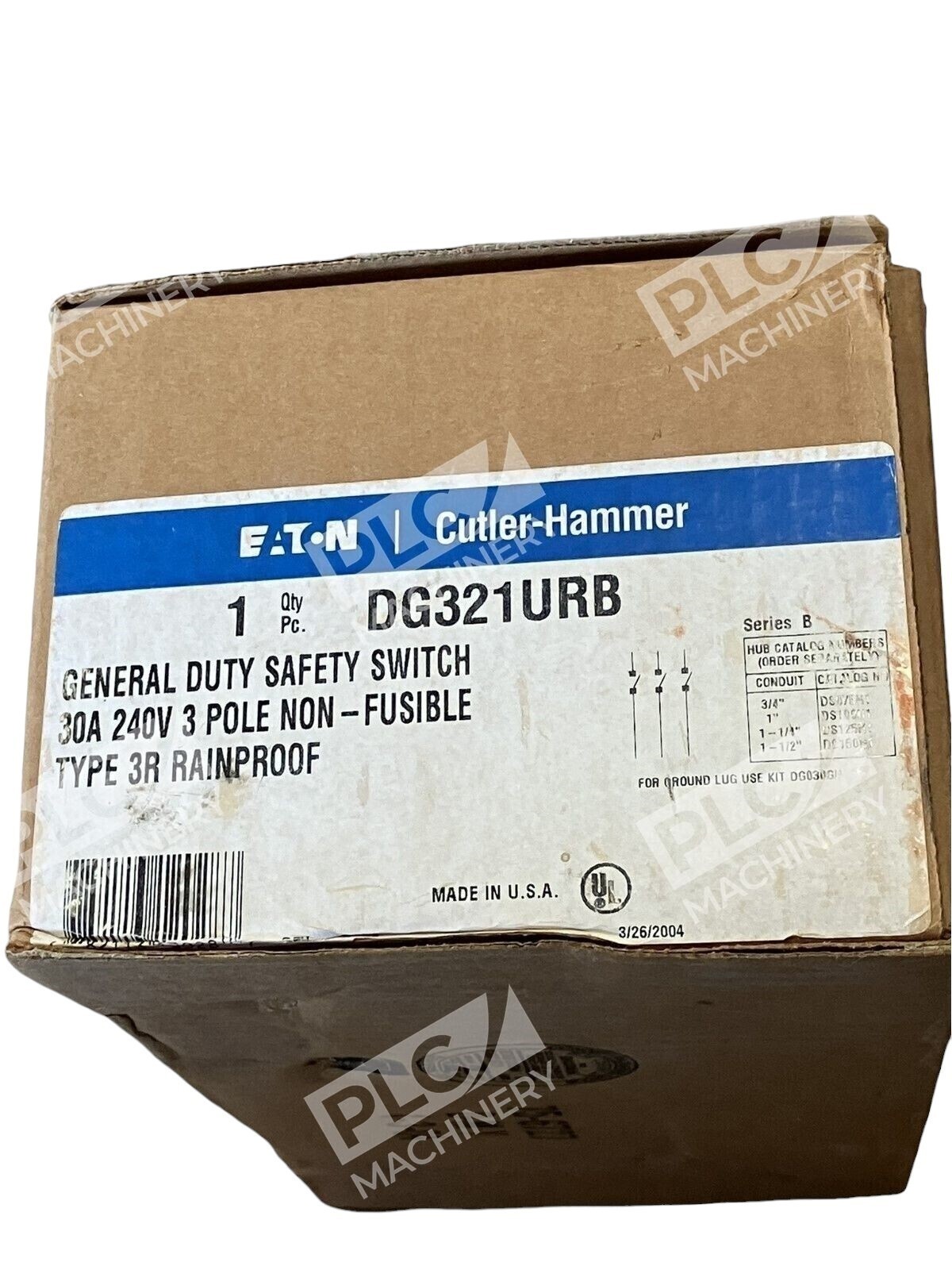 Eaton Cutler-Hammer DG321URB /B General Duty Safety Switch - Image 3