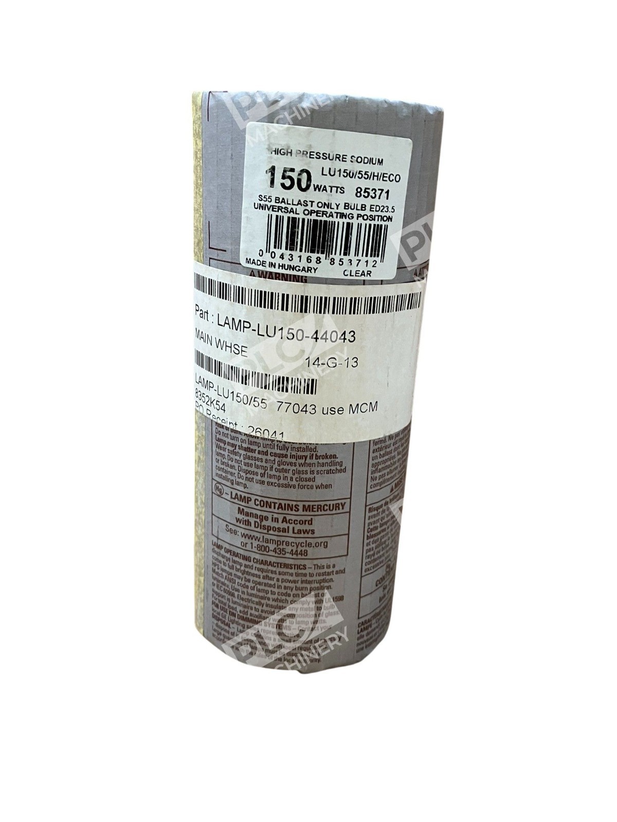 General Electric GE 150W 85371 High Pressure Sodium Lucalox Lamp LU150/55/H/ECO