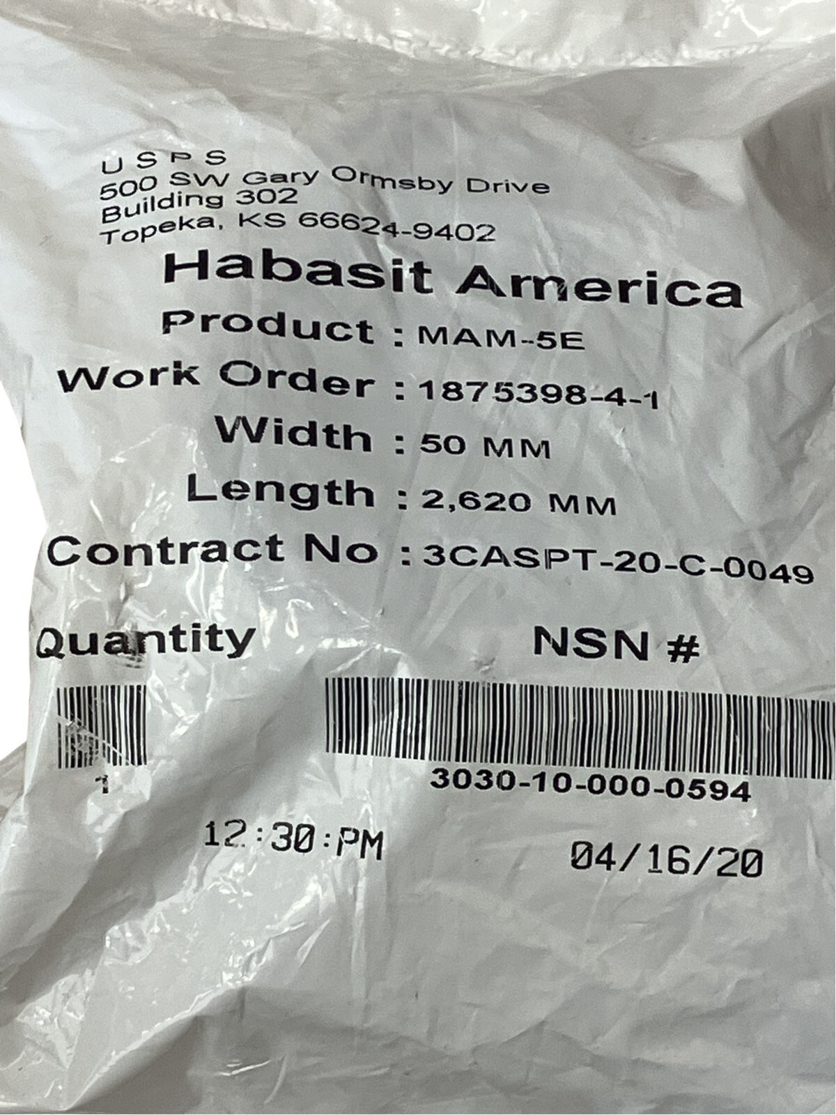 Habasit America MAM-5E Belt 50mmx2620mm (lot of 3)