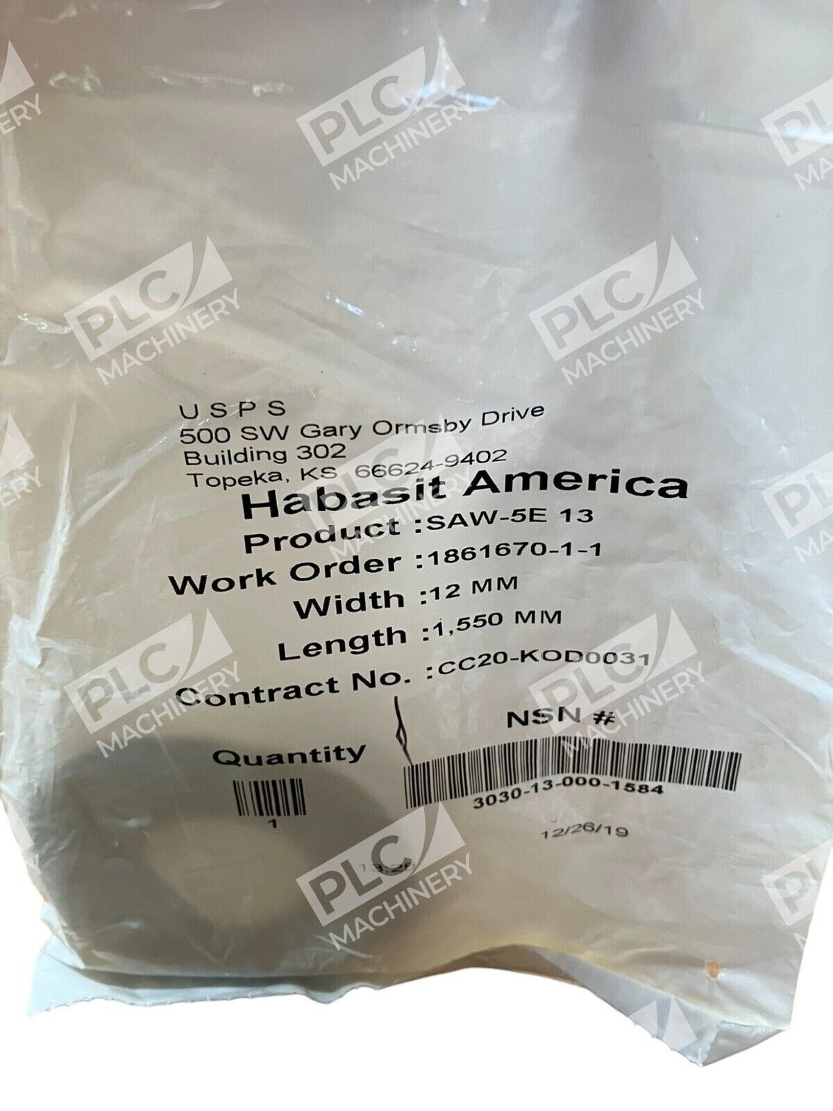 Habasit America SAW-5E 13 12mmx1550mm Belt - Image 3