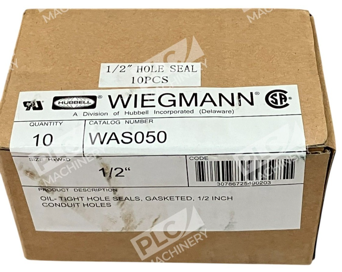 Hubbell Wiegmann 1/2" Gasketed Oil-Tight Conduit Hole WAS050 (Box of 10)
