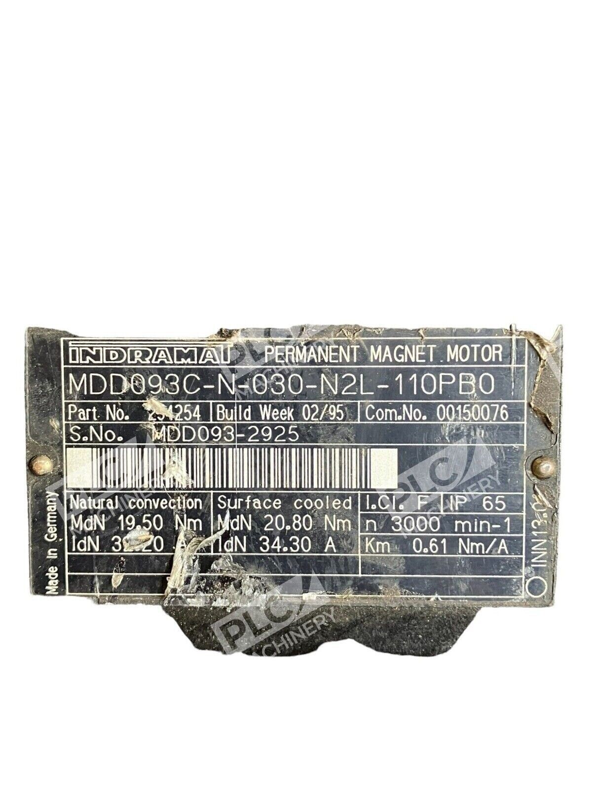 Indramat MDD093C-N-030-N2L-110PB0 Permanent Magnet Motor Rexroth - Image 3