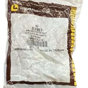 Lawson 53987 Grade 8 Nylon Insert Lock Nut 7/8"-9 USS Perma Plate Pack of 5