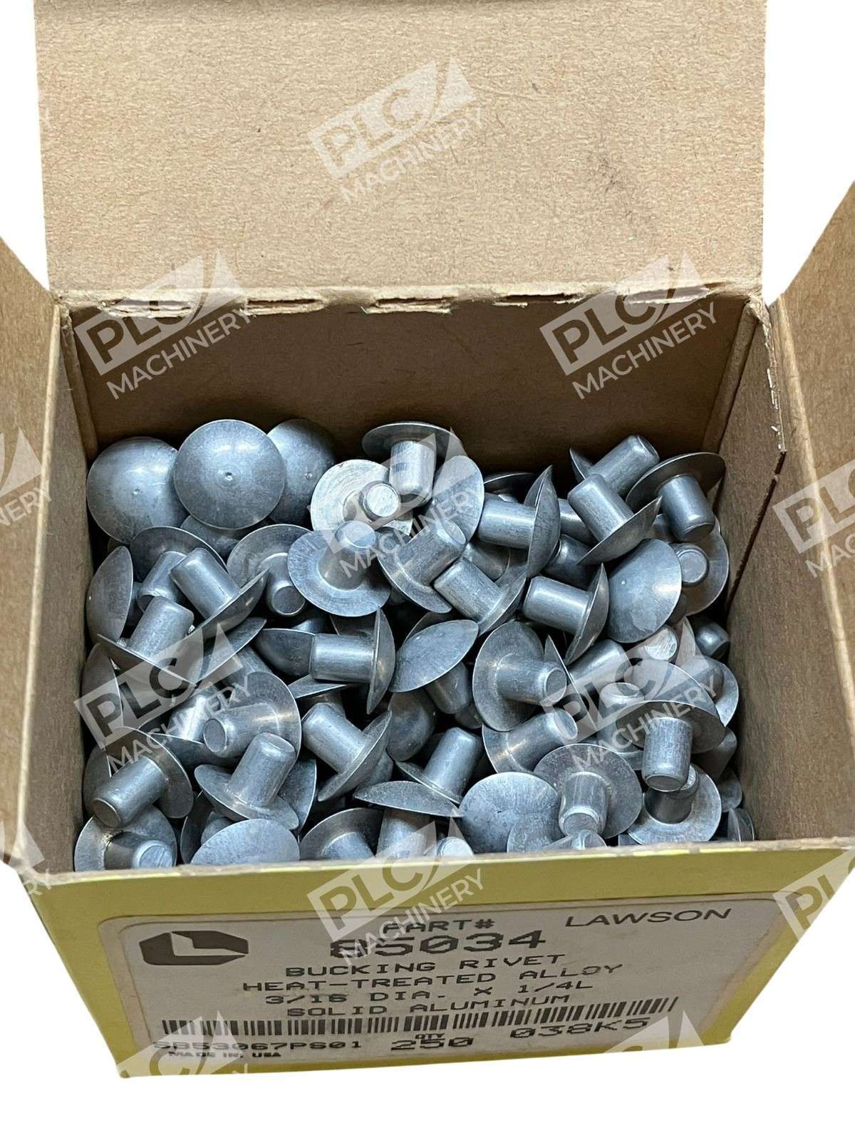Lawson Bucking Rivets 85034 3/16" x 1/4" Aluminum Alloy One Box of 250 - Image 6
