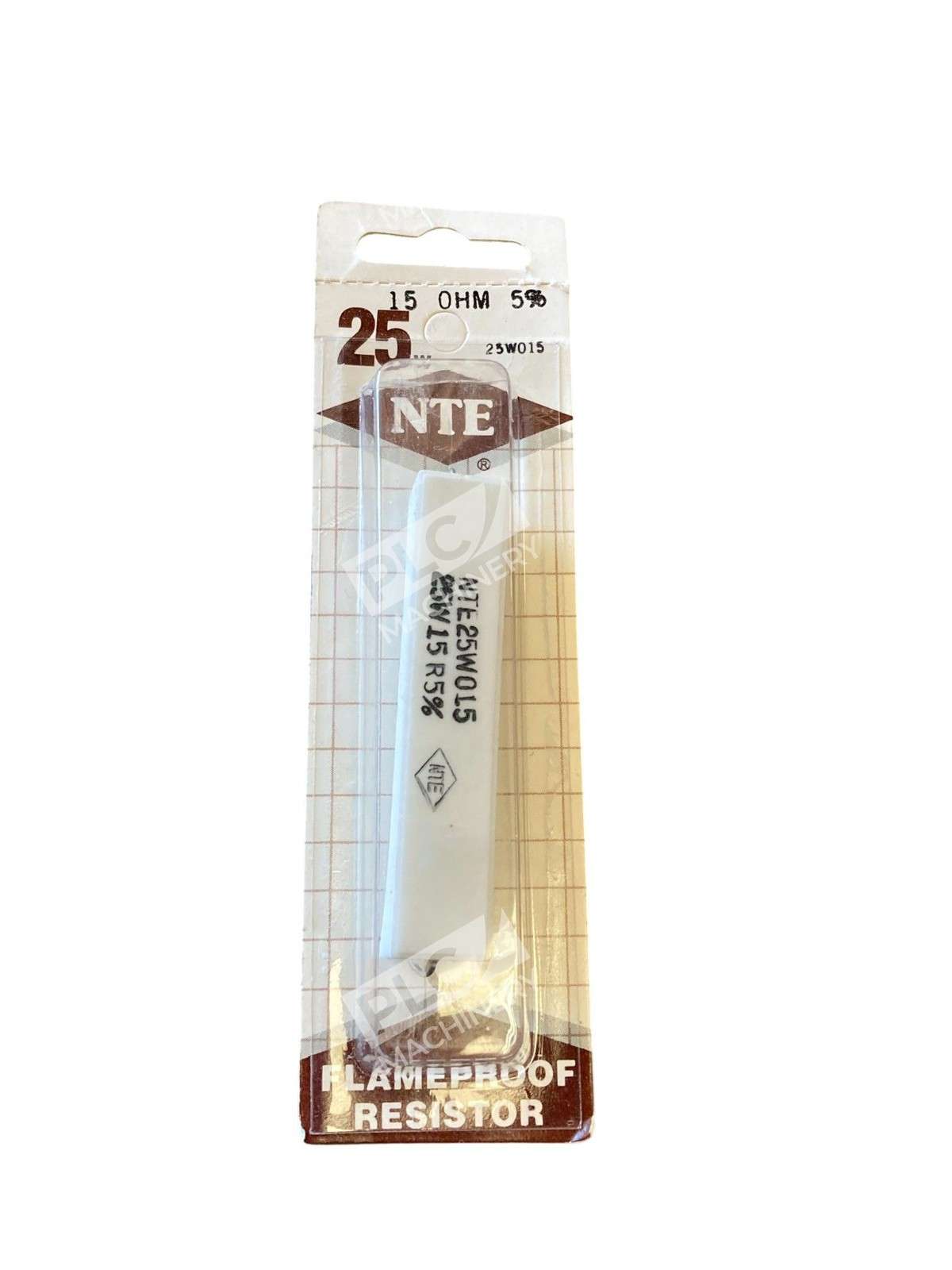 NTE Electronics NTE25W015 Flameproof Wirewound Resistor 15Ω 25W