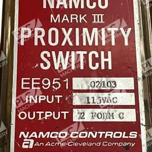 Namco Danaher 115VAC 2 Form C Mark III Proximity Switch Relay EE951 02103 226521964629