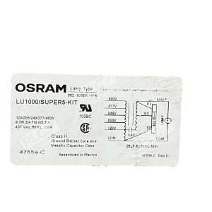 Osram Sylvania LU1000SUPER5 KIT Magnetic Core Coil Ballast HPS 47659 297937739799