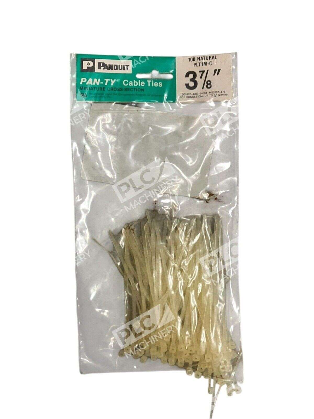 Panduit 100 Natural PLT1M-C 3-7/8" PAN-TY Cable Ties PR291N-PLT1M-C