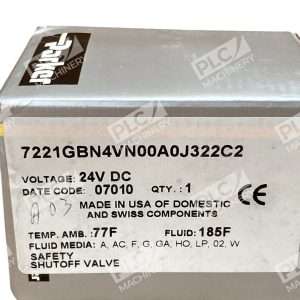 Parker 24VDC 2 Way Solenoid Valve 7221GBN4VN00A0J322C2 226843910569