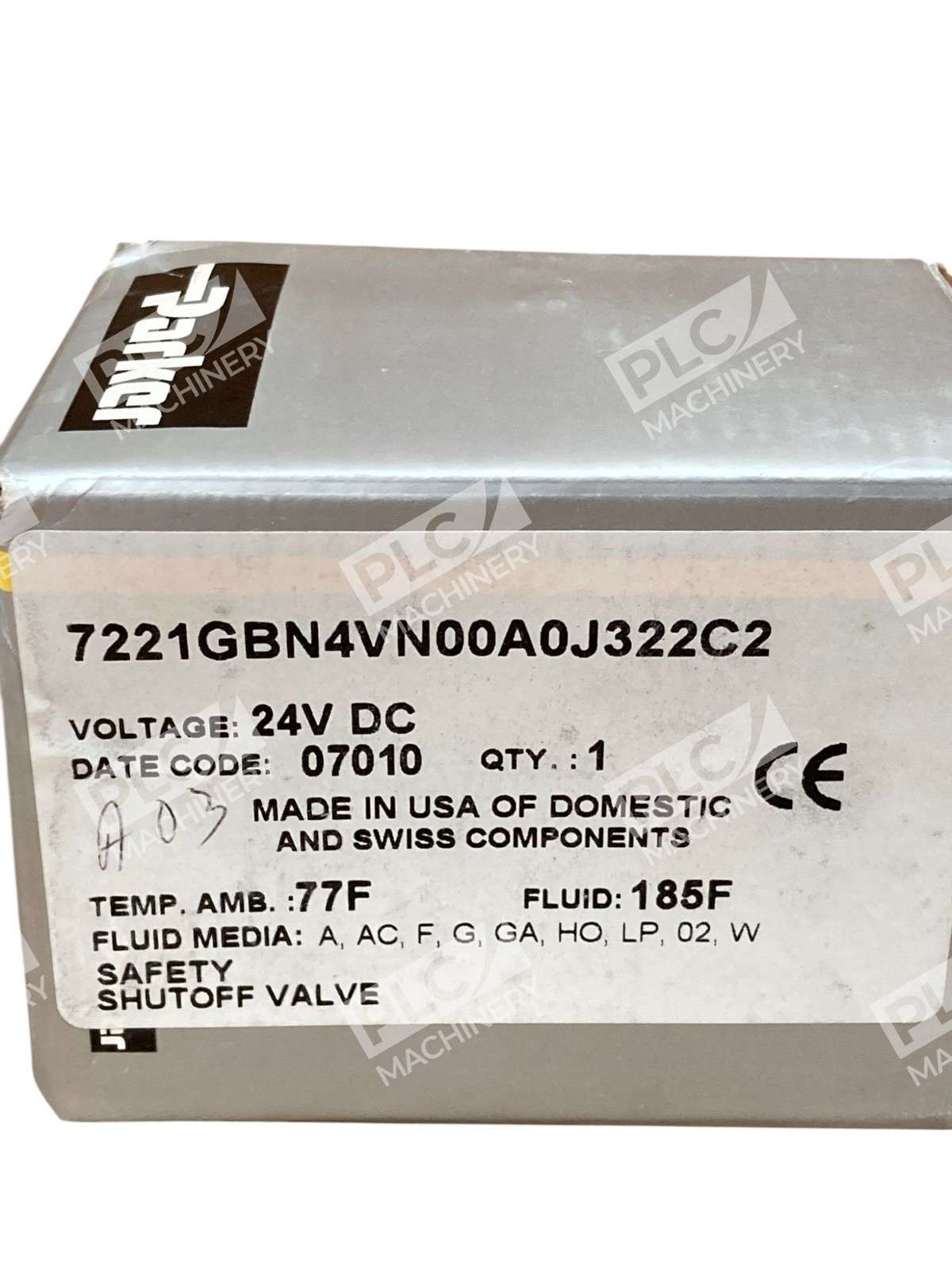 Parker 24VDC 2-Way Solenoid Valve 7221GBN4VN00A0J322C2 - Image 3