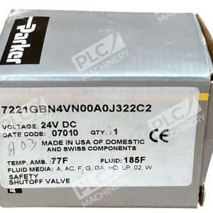 Parker 24VDC 2 Way Solenoid Valve 7221GBN4VN00A0J322C2