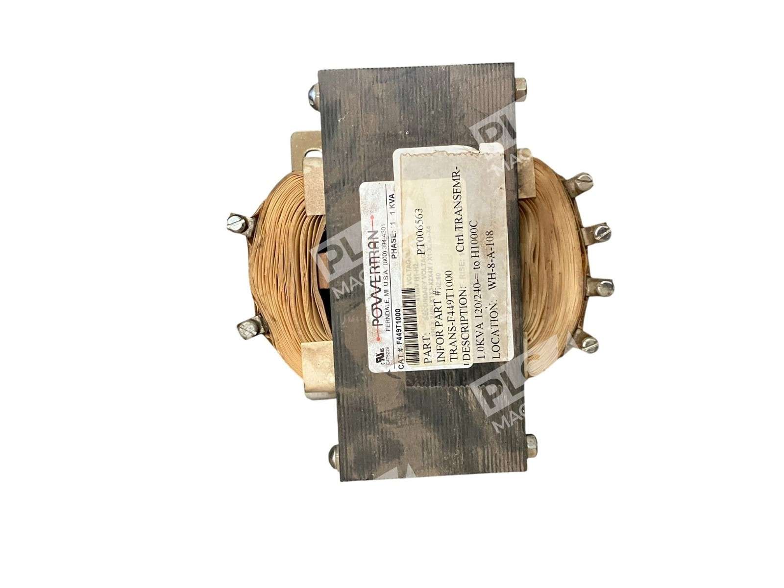 PowerTran F449T1000 Control Transformer 416V Primary 120/240V Secondary - Image 3