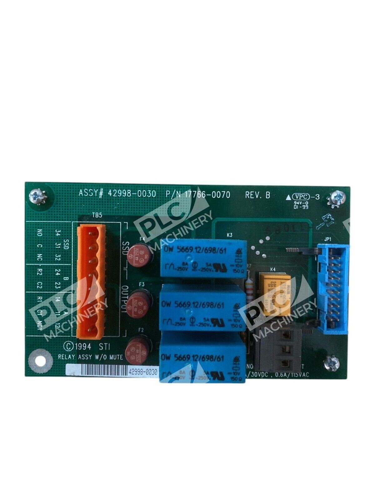 STI Relay Assembly Without Mute 42998-0030 17766-0070 Rev B