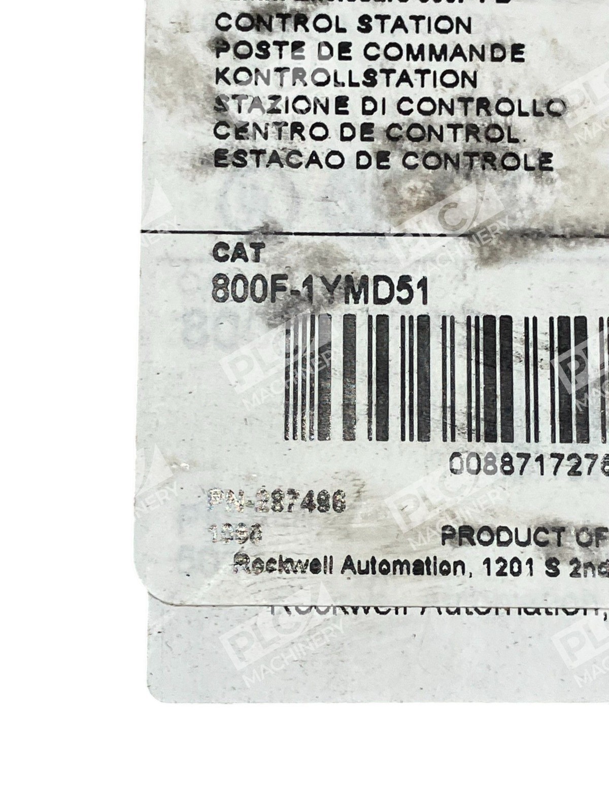 Sealed Allen Bradley AB 22mm Enclosure Control Station 800F-1YMD51 /A - Image 3