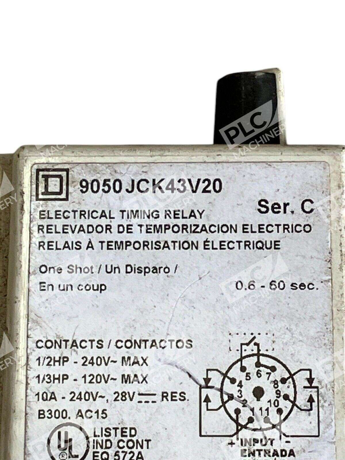 Square D Electrical Timing Relay 9050JCK43V20 /C - Image 3