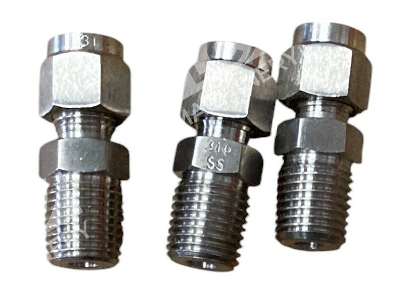 Stainless Steel Compression Fitting 316 SS (lot of 3)