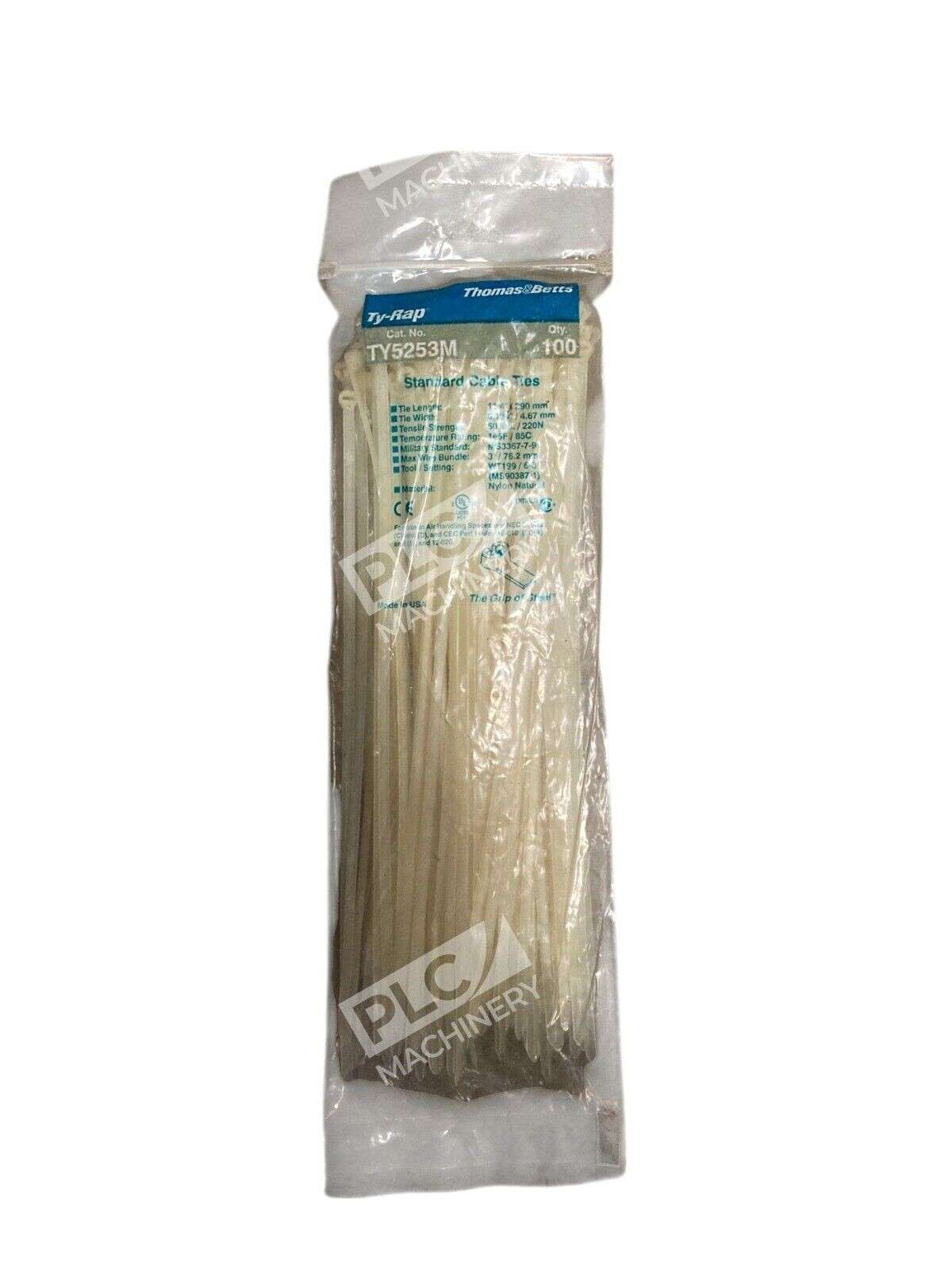 Thomas Betts 290mm 11.4" Standard Cable Ties TY5253M (Bag of 100)
