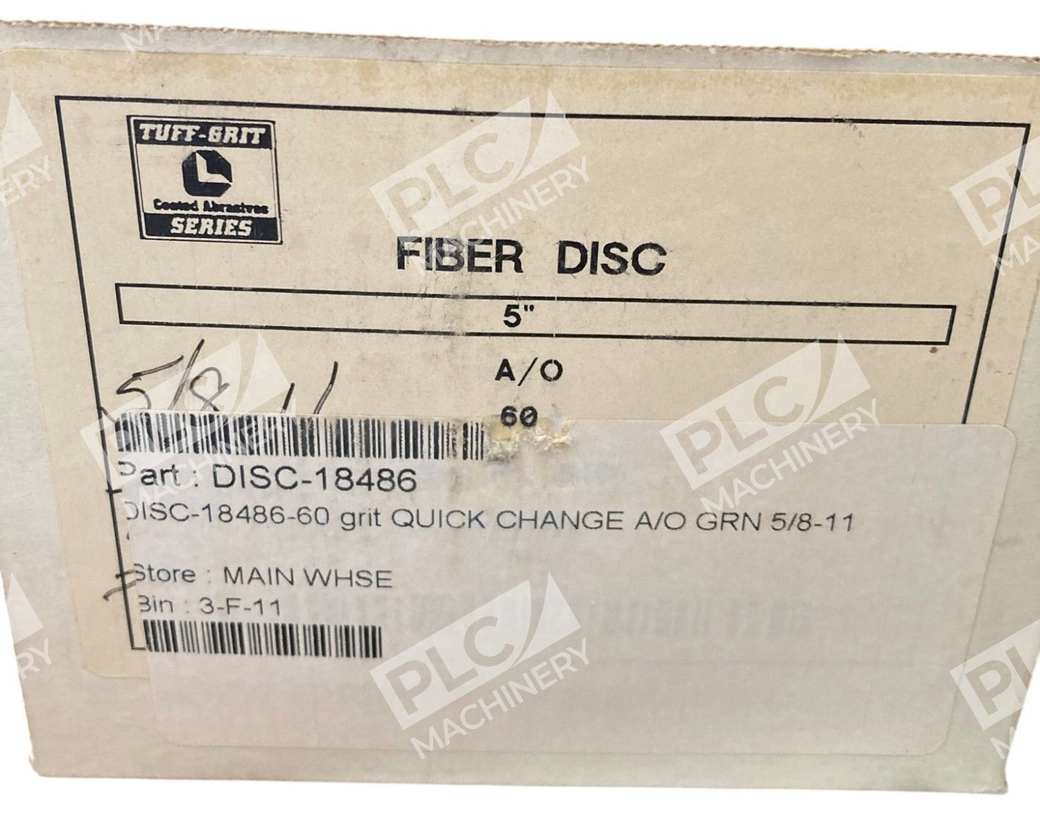 Tuff-Grit Coated Abrasives A/O 60 Grit 5/8-11 5" Fiber Disc 18486 (Box of 9) - Image 3