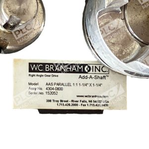 WC Branham AAS PARALLEL 11 1 14 X 1 14 4304 0800 Right Angle Gear Drive 226987221829